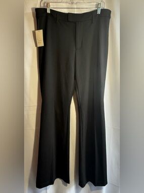 A New Day Black Flare Stretch High Rise Pants Size 14R NWT